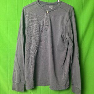 J.Crew Garment-Dyed Cadet Blue Slim Long Sleeve Polo — Size L